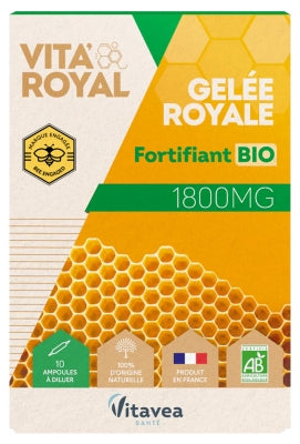 Vitavea Vita'Royal Organic Royal Jelly 1800Mg 10 Phials