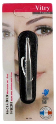 Vitry Face Care Tweezers Round Ends Stainless Steel 8Cm