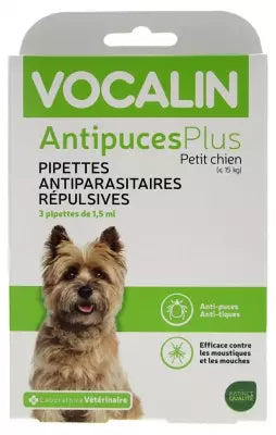 Vocalin Fleaplus Small Dog Repellent Pipettes 3 Pipettes Of 1.5 Ml