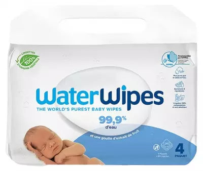 Waterwipes 4 X 60 Wipes