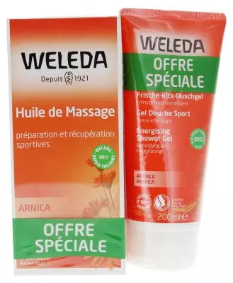 Weleda Arnica Massage Oil 200 Ml + Arnica Sport Shower Gel 200 Ml