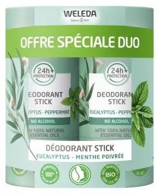 Weleda Deodorant Stick Eucalyptus Peppermint Set Of 2 X 50 G