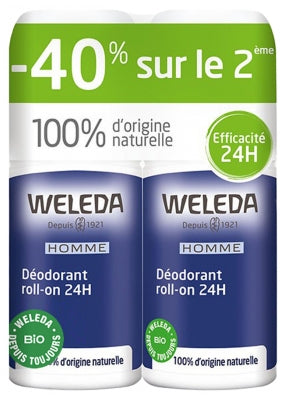 Weleda Men Deodorant Roll-On 24H 2 X 50Ml