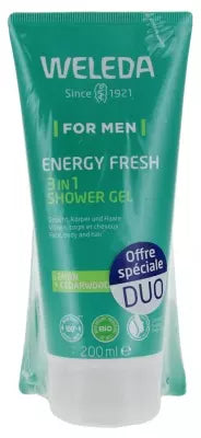 Weleda Men Energy Fresh 3In1 Shower Gel 2 X 200 Ml Pack