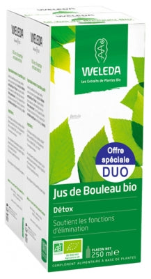 Weleda Organic Birch Juice Set Of 2 X 250 Ml