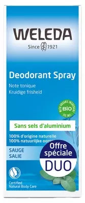 Weleda Sage Deodorant Spray 2 X 100Ml