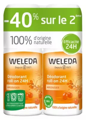 Weleda Sea-Buckthorn Deodorant Roll-On 24H 2 X 50Ml