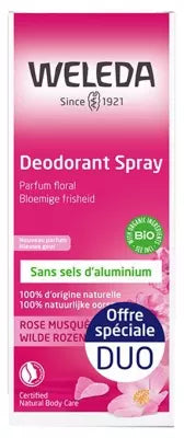 Weleda Spray Deodorant With Musky Rose 2 X 100Ml