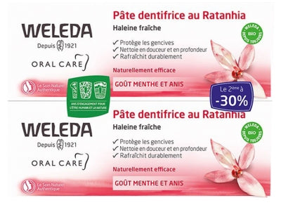 Weleda Toothpaste With Ratanhia 2X75Ml