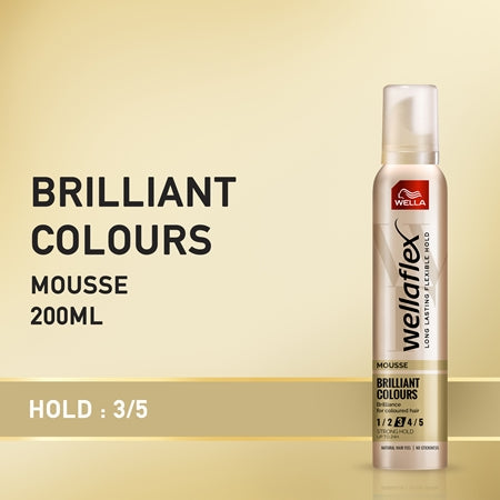 Wella Wellaflex Brilliant Color Styling Mousse Medium Control