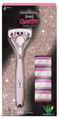 Wilkinson Quattro For Women Rose Gold 1 Razor + 4 Blades