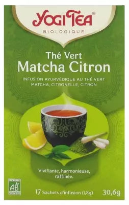 Yogi Tea Green Tea Matcha Lemon Organic 17 Sachets