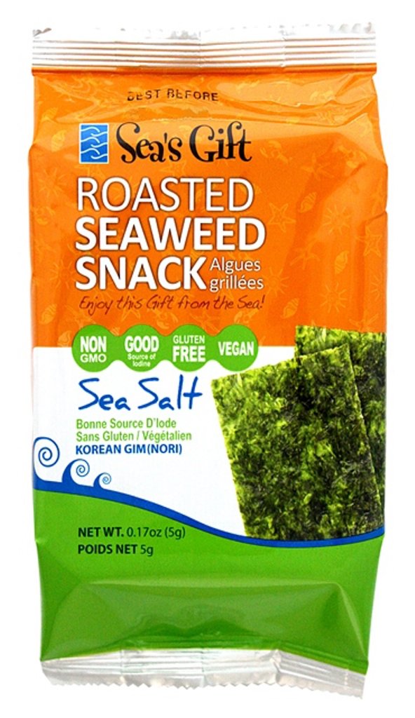 Sea's Gift Korean Seaweed Snack Kim Nori, Roasted and Sea Salted,  (3 pack)