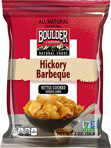 Boulder Canyon Hickory Barbeque Kettle Cooked Potato Chips - Bag, 8 P