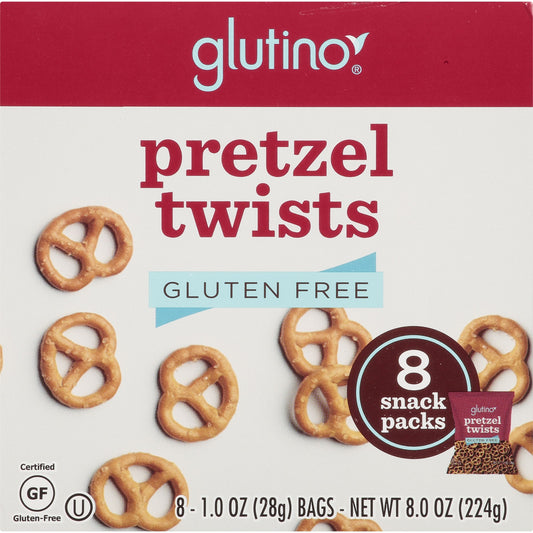 Glutino Gluten Free Pretzel Twists 8 Bags