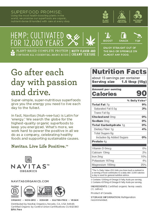 Navitas Organics Hemp Seeds