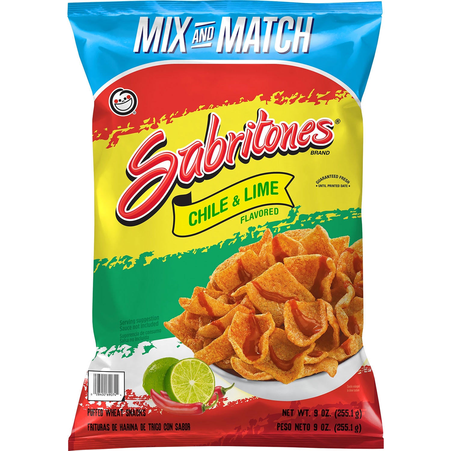 Sabritones Chile & Lime Flavored Puffed Wheat Snacks
