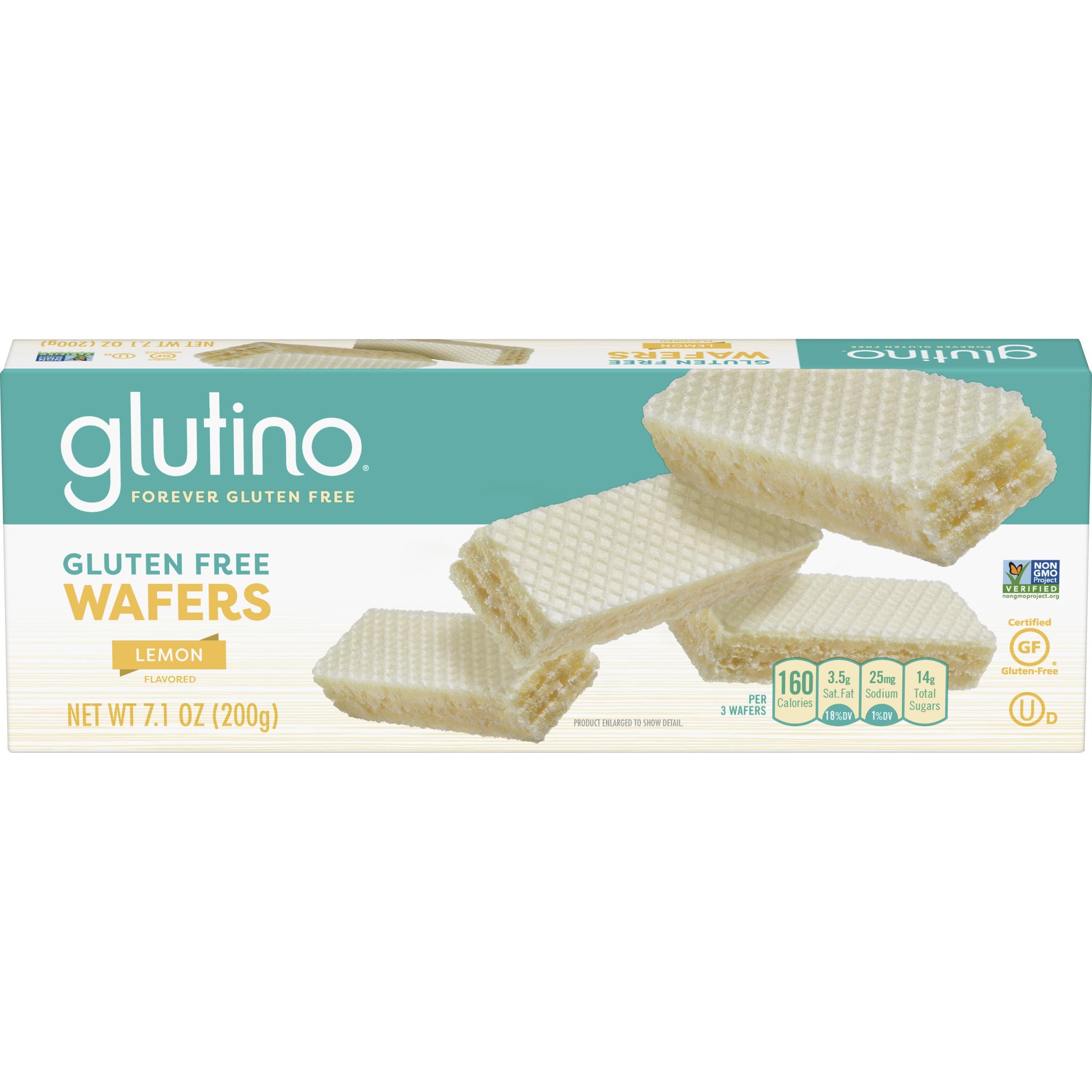 Glutino Gluten Free Lemon Flavored Wafers . Box