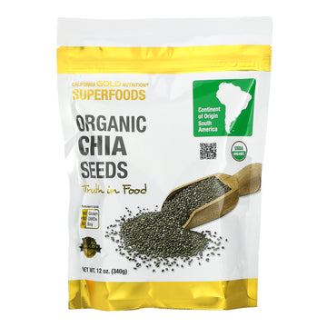 California Gold Nutrition SUPERFOODS, Organic Chia Seeds, (340 g)