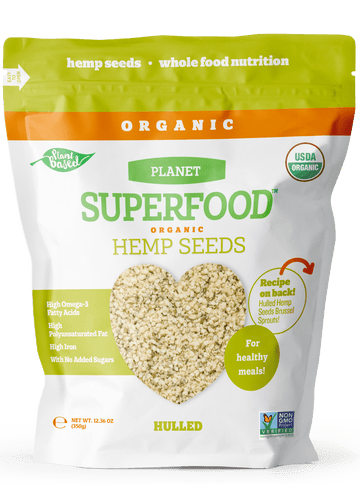 Organic Shelled Hemp Seeds - Vegan Omega 3, Keto Diet, Gluten Free
