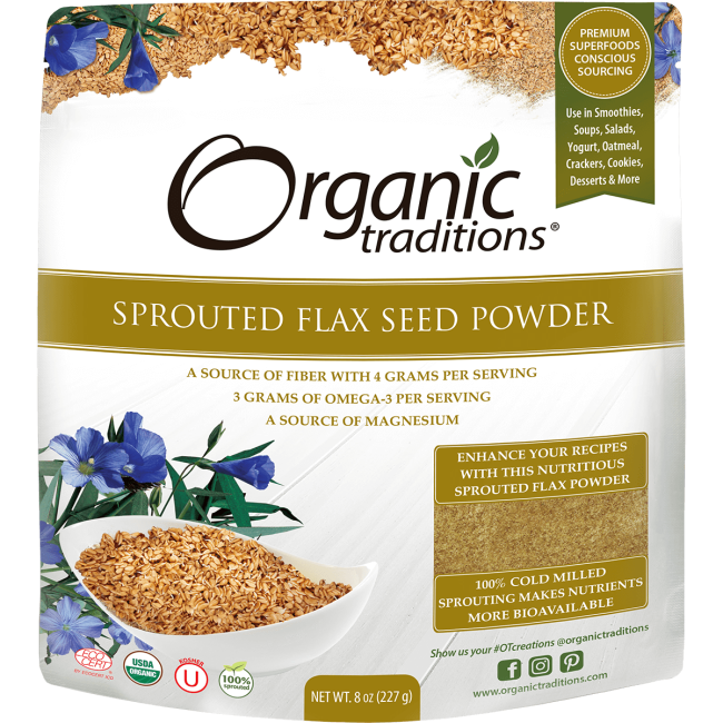 Organic Traditions Sprouted Flax Seed Powder
