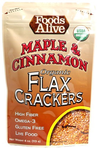 Foods Alive Maple Cinnamon Flax Crackers