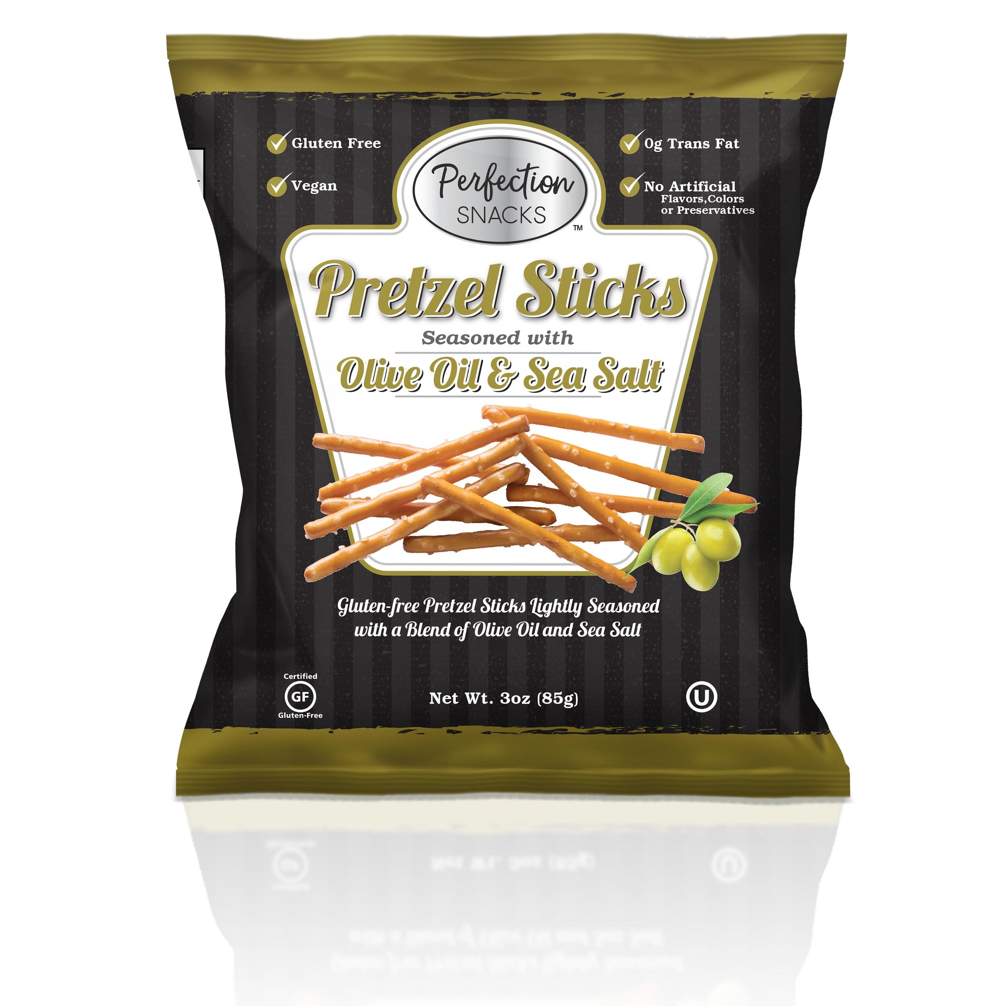 Perfection Snacks Gluten Free Pretzels, Olive Oil & Sea Salt, 6 Ct