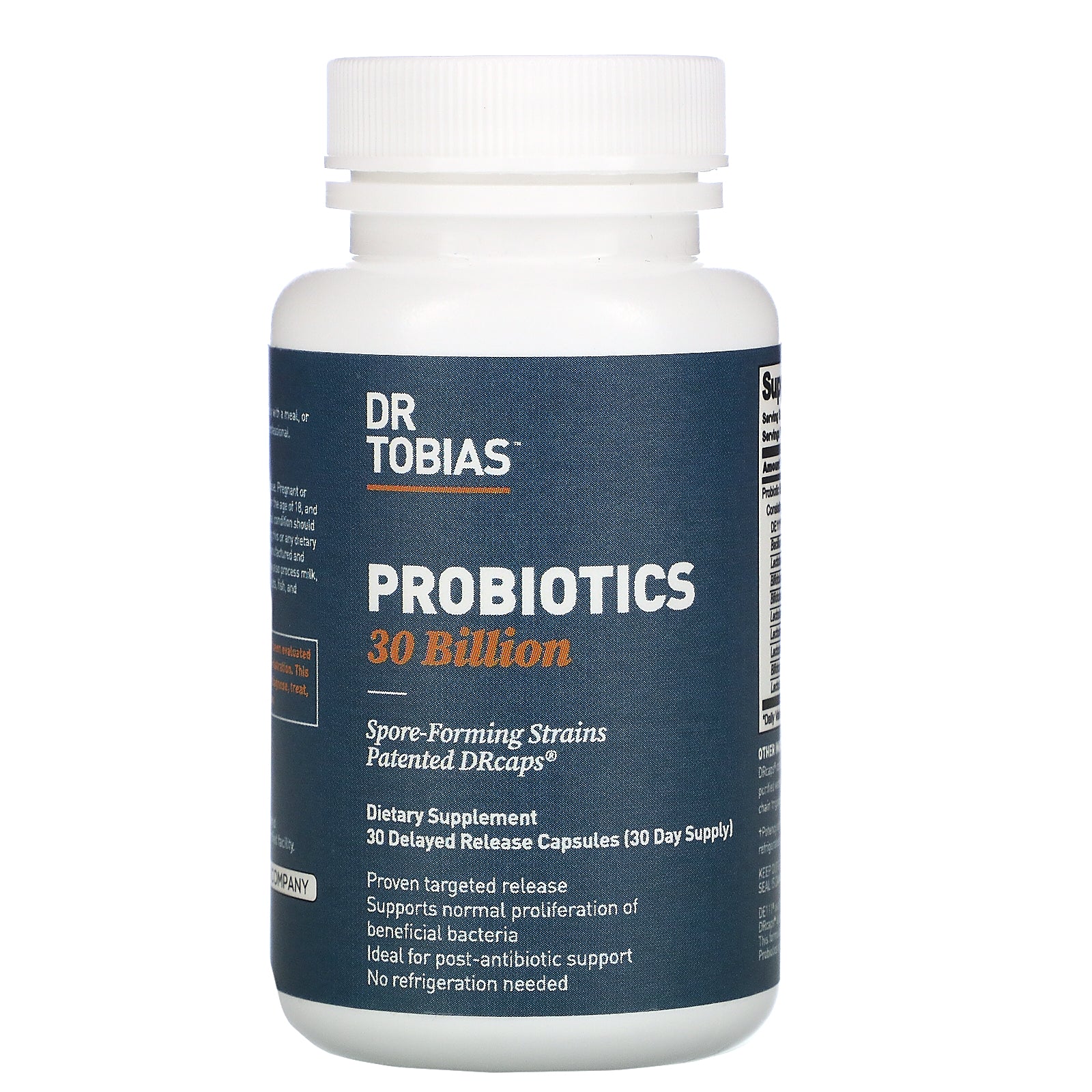 Dr. Tobias, Probiotics, 30 Billion, Delayed Release Capsules