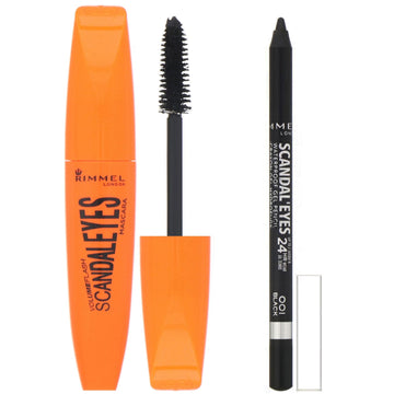 Rimmel London, Scandaleyes Mascara with Waterproof Kohl Kajal Liner, 003 Extreme Black