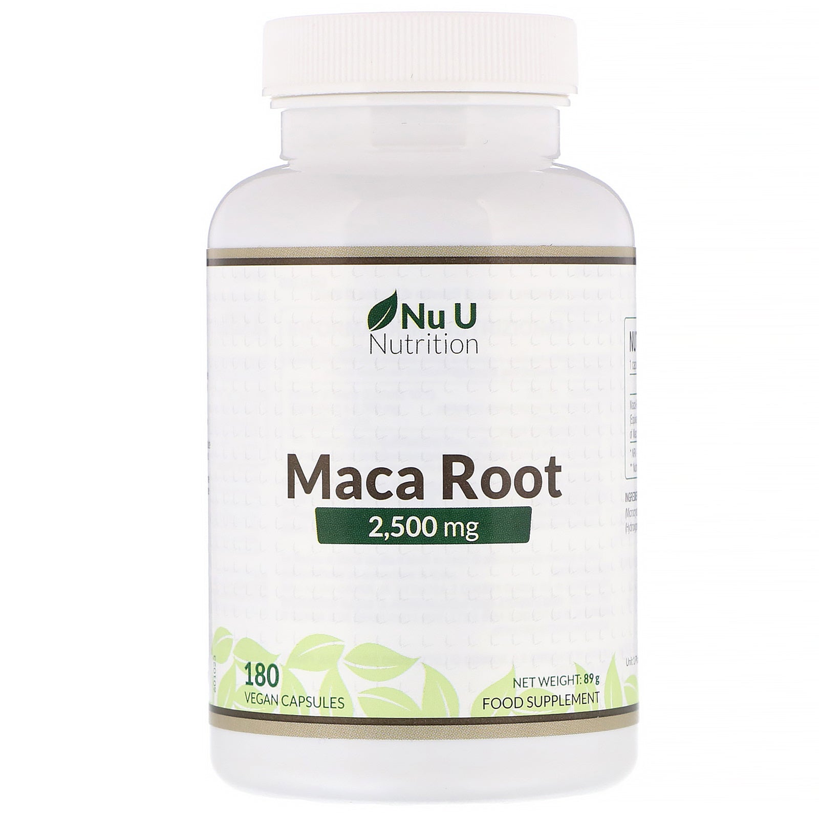 Nu U Nutrition, Maca Root, 2,500 Mg, Vegan Capsules
