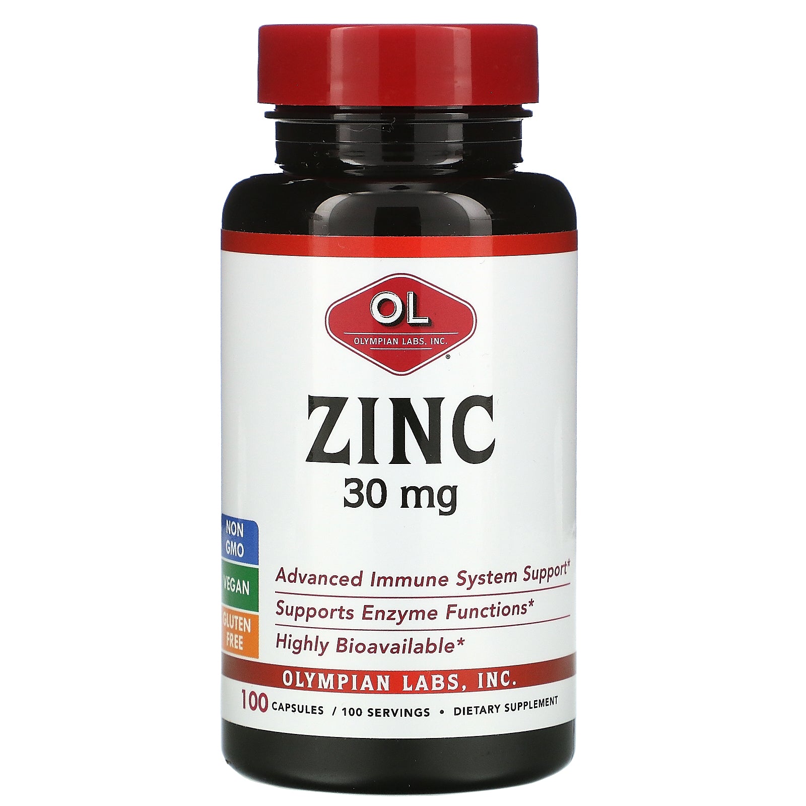 Olympian Labs, Zinc, 30 mg, Capsules