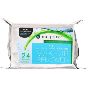 Nu-Pore, Aloe Makeup Remover, Towelettes