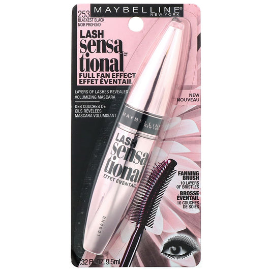 Maybelline, Lash Sensational Mascara, 253 Blackest Black