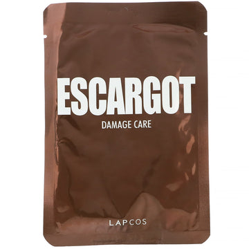 Lapcos, Escargot Sheet Beauty Mask, Damage Care, 0.91 fl oz (27 ml)