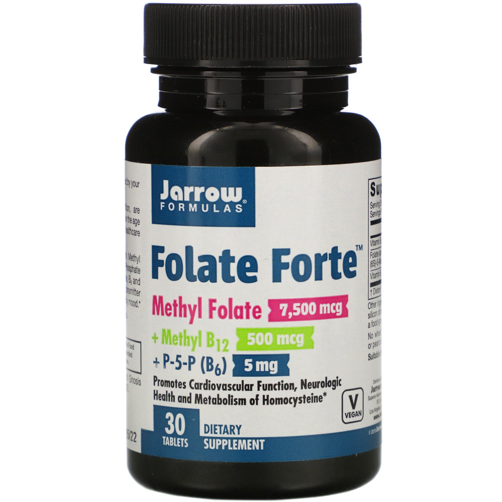 Jarrow Formulas, Folate Forte, Methyl Folate + Methyl B12 + P-5-P, Tablets