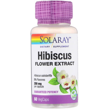 Solaray, Hibiscus Flower Extract, 250 mg Vegcaps