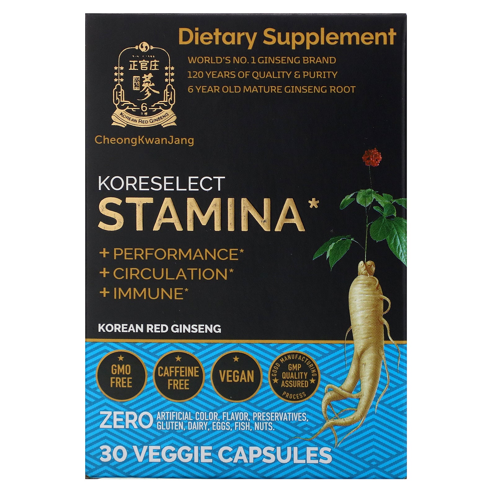 Cheong Kwan Jang, Koreselect, Stamina, Veggie Capsules
