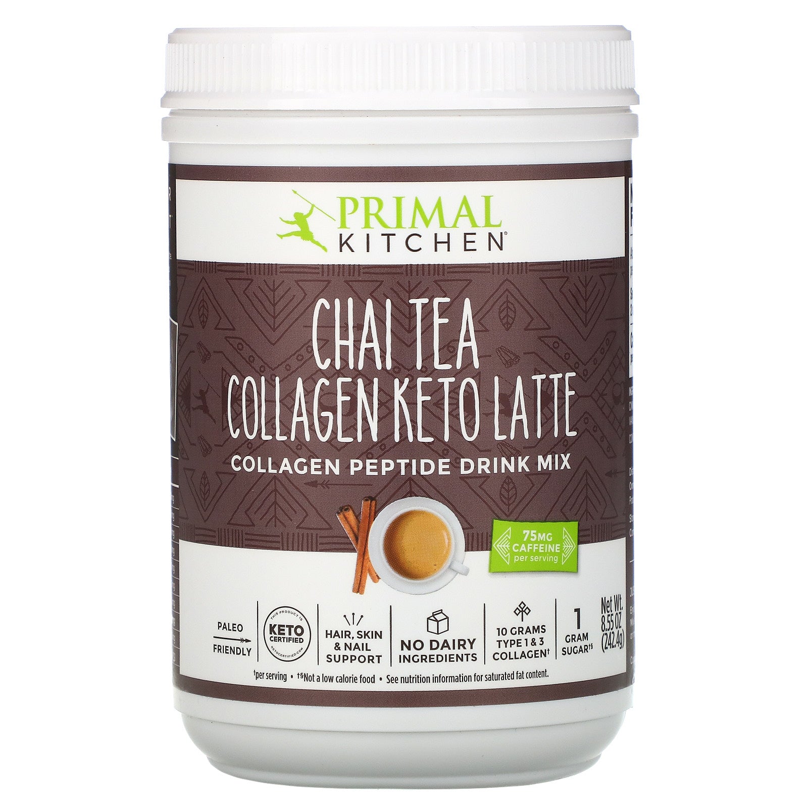 Primal Kitchen, Collagen Keto Latte, Chai Tea