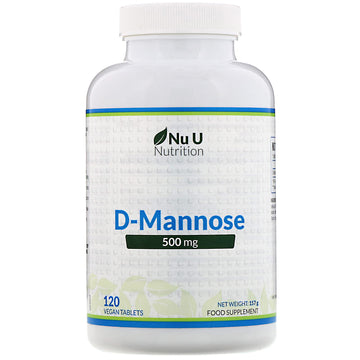 Nu U Nutrition, D-Mannose, 500 mg, Vegan Tablets