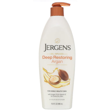 Jergens, Deep Restoring Argan Moisturizer, Oil-Infused (496 ml)