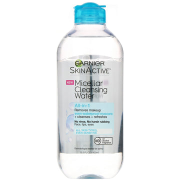 Garnier, SkinActive, Micellar Cleansing Water, All-in-1 Makeup Remover Even Waterproof Mascara, All Skin Types