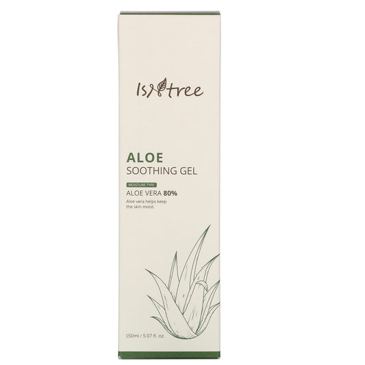 Isntree, Aloe Soothing Gel, Aloe Vera 80% (150 ml)