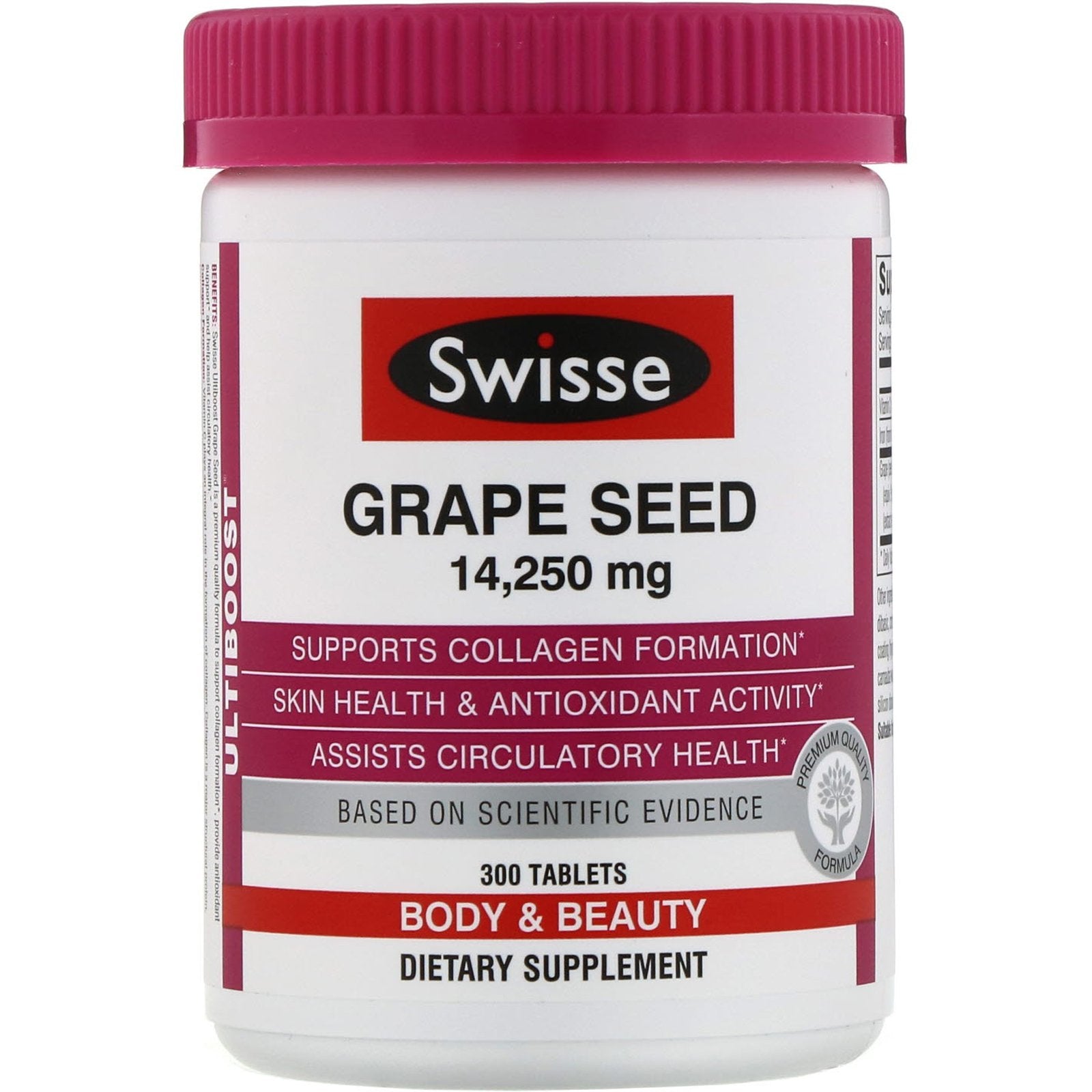 Swisse, Ultiboost, Grape Seed, 14,250 mg Tablets