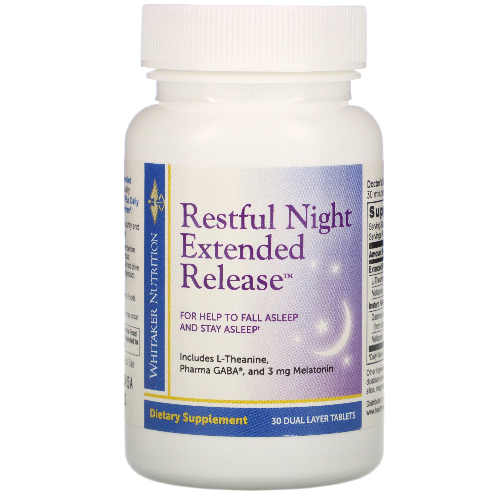 Whitaker Nutrition, Restful Night Extended Release