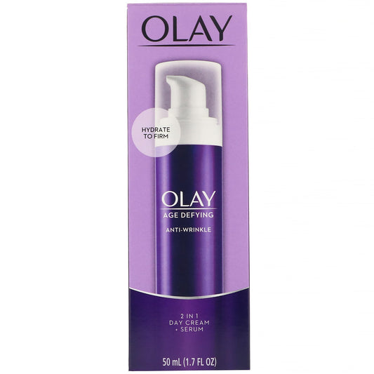 Olay, Age Defying, Anti-Wrinkle, 2-in-1 Day Cream + Serum (50 ml)