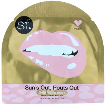 SFGlow, Sun's Out, Pouts Out, Gold Foil Lip Mask, 0.27 oz (8 ml)