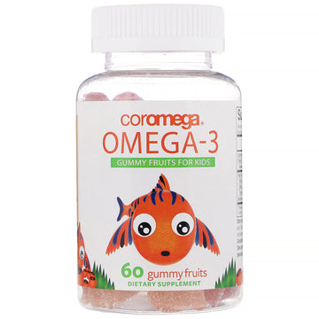 Coromega, Omega-3, Gummy Fruits for Kids