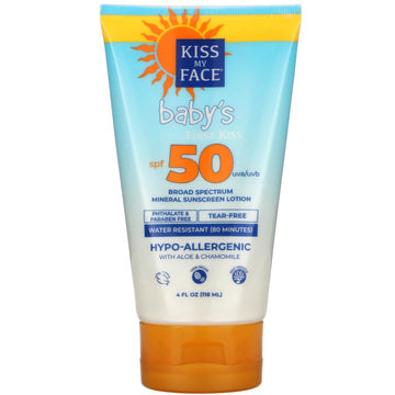 Kiss My Face, Baby's First Kiss, Broad Spectrum Mineral Sunscreen Lotion, SPF 50 (118 ml)