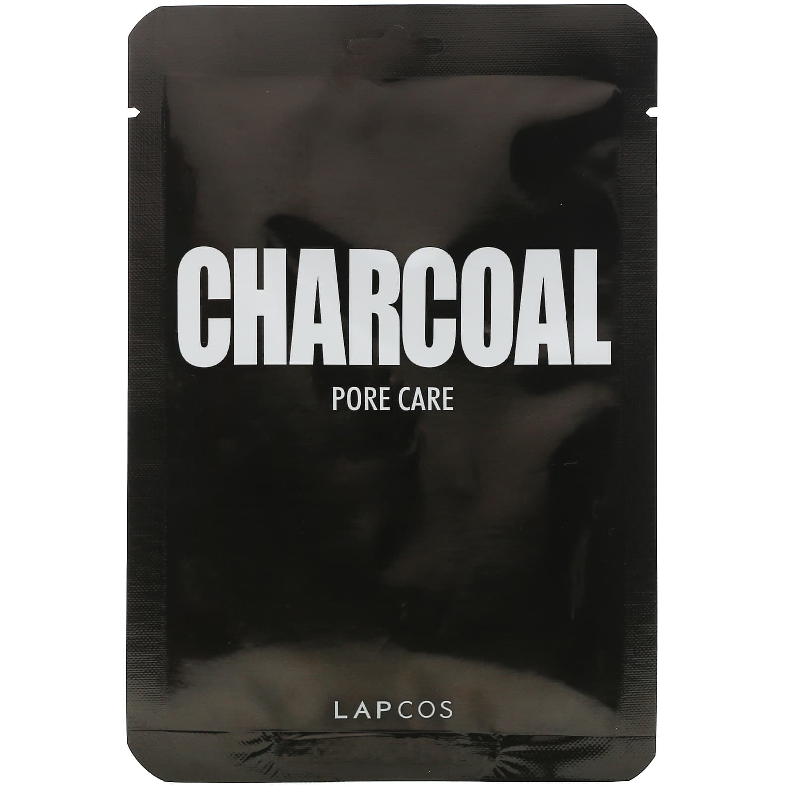 Lapcos, Charcoal Sheet Beauty Mask, Pore Care, 0.84 fl oz (25 ml)