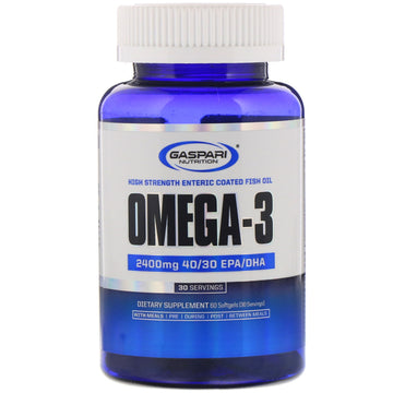 Gaspari Nutrition, Omega-3, 2,400 mg Softgels